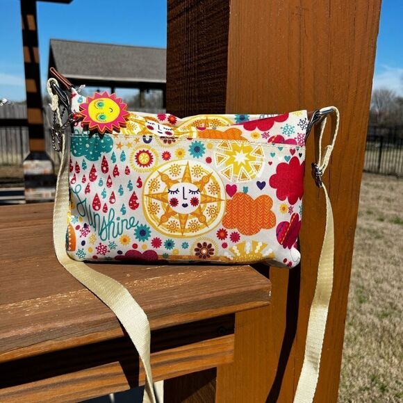 Lily Bloom You Are My Sunshine With Sun Keychain Crossbody Bag - Picture 1 of 12